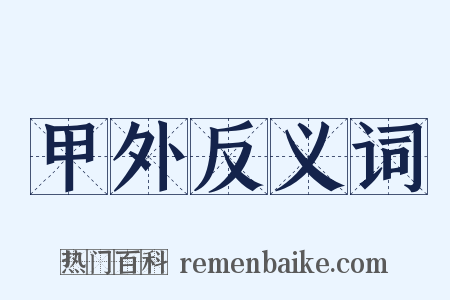 甲外反义词是什么意思的图片
